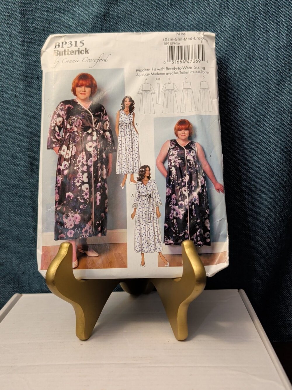 6300 BUTTERICK Connie Crawford - Modern Fit ROBE & NIGHTGOWN - Sz XS to XL
